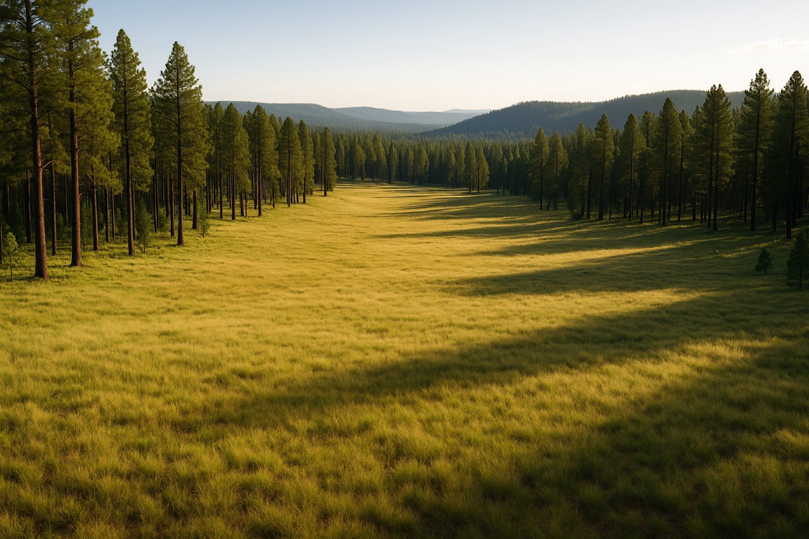 High-country meadow and ponderosa pines near Show Low, Arizona